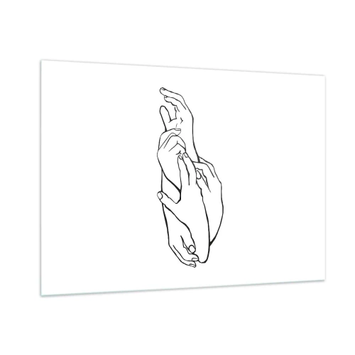 Üveg kép - Jó érintés - 100x70 cm