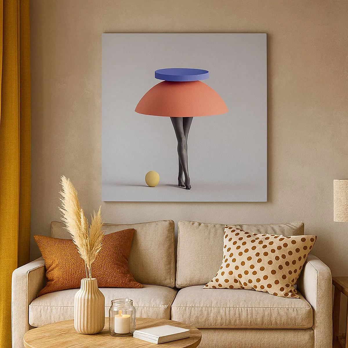 Vászonkép - Szürreális kompozíció - 30x30 cm