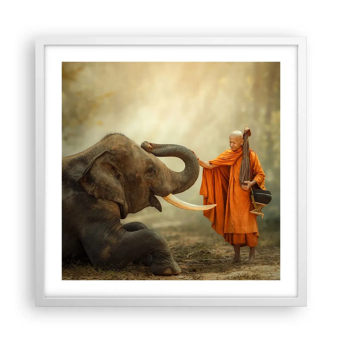 Poszter fekete keretben - Találkozás az utazáskor - 50x50 cm