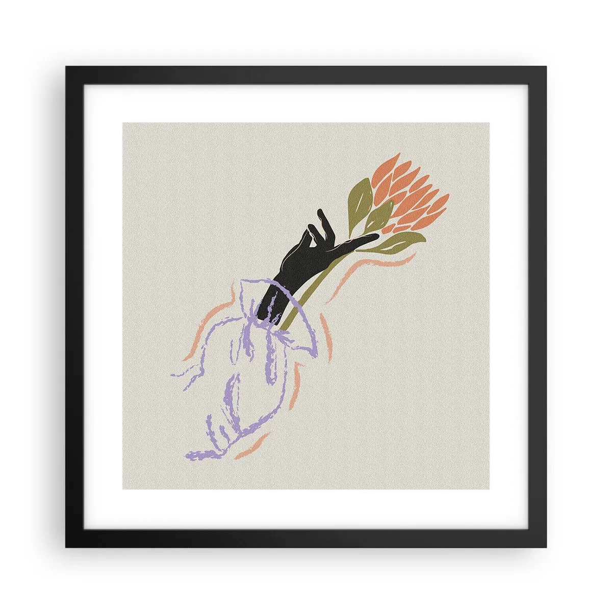 Poszter fehér keretben - Egy testvéri érintés - 40x40 cm