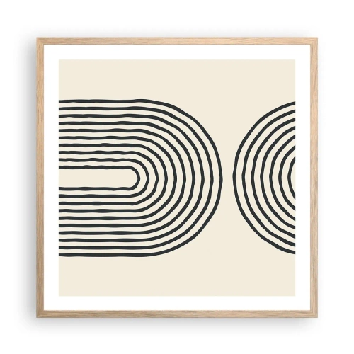 Poszter világos tölgy keretben - Bármelyik percben ... - 60x60 cm