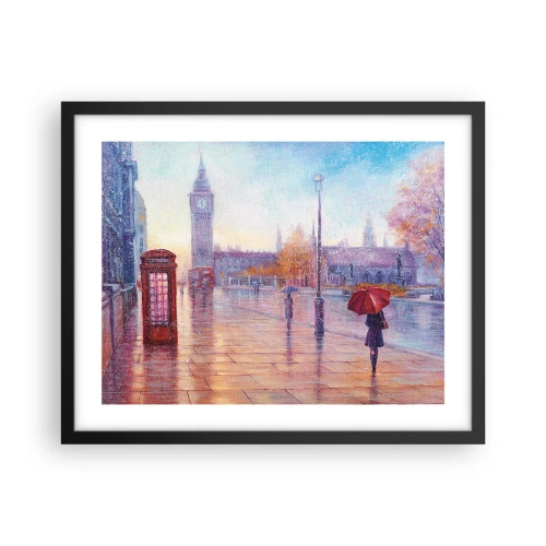Poszter fehér keretben -  Őszi nap Londonban - 50x40 cm