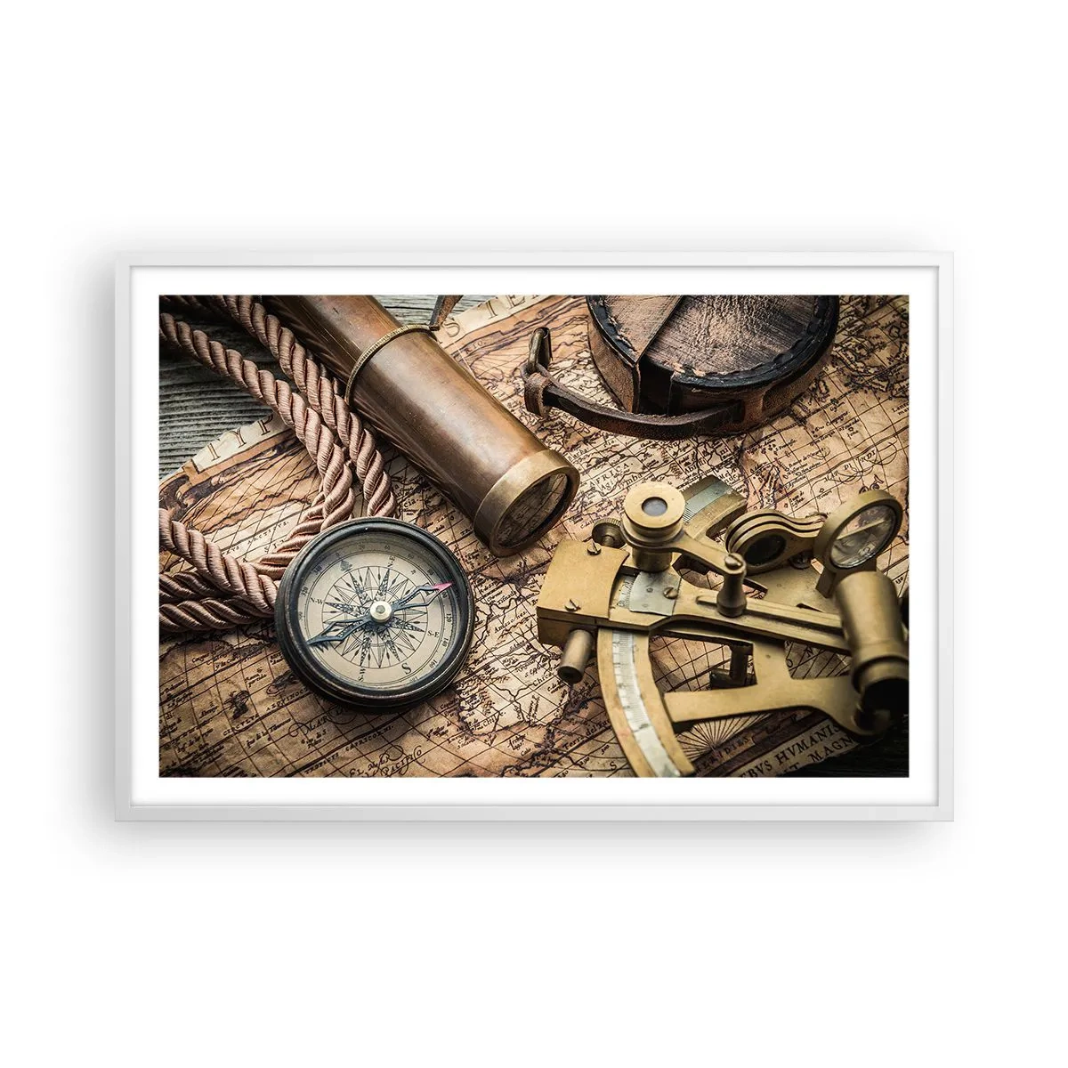 Poszter fekete keretben - Állítson be egy irányt - 91x61 cm