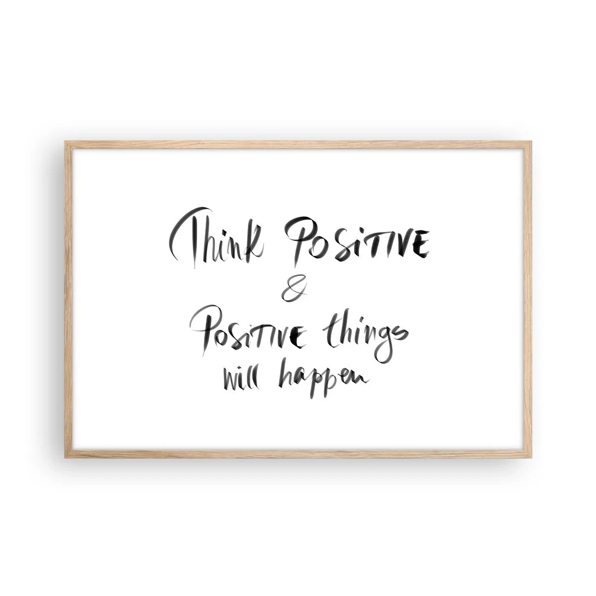 Poszter világos tölgy keretben - Hogyan élj? - 91x61 cm