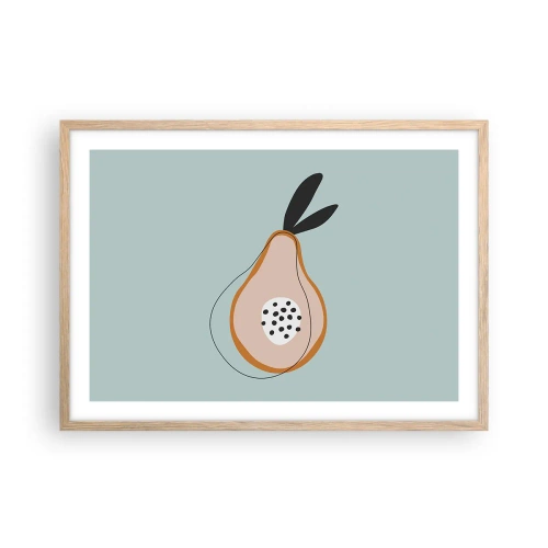 Poszter világos tölgy keretben - Behatolás a dolgok természetébe - 70x50 cm