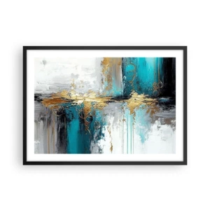 Poszter fehér keretben - Minden áramlik - 70x50 cm