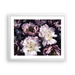 Poszter fekete keretben - Régi stílusú csokor - 50x40 cm