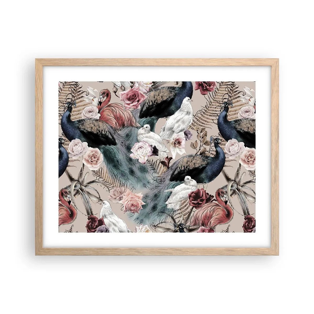 Poszter világos tölgy keretben - A palota kertjében - 50x40 cm