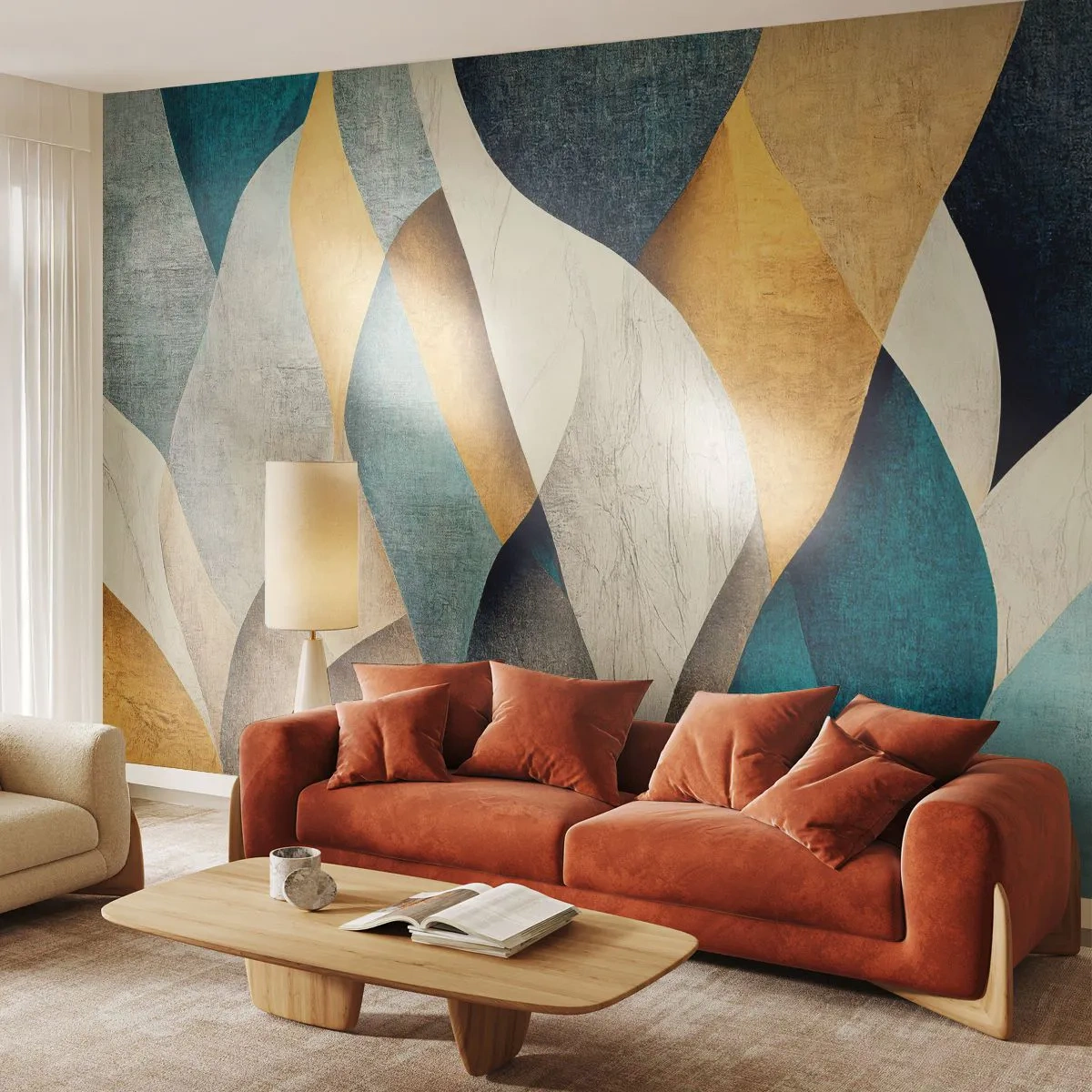 Fotótapéta Premium Canvas - Ritmus és hullámzás - Absztrakció, Darab, Elhasznált - 400x280 cm