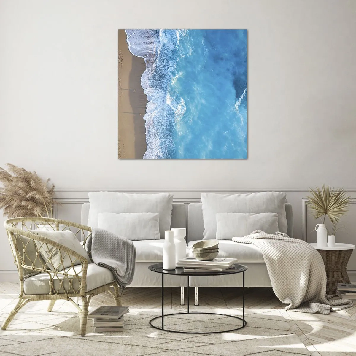 Üveg kép - A kék ereje - 70x70 cm