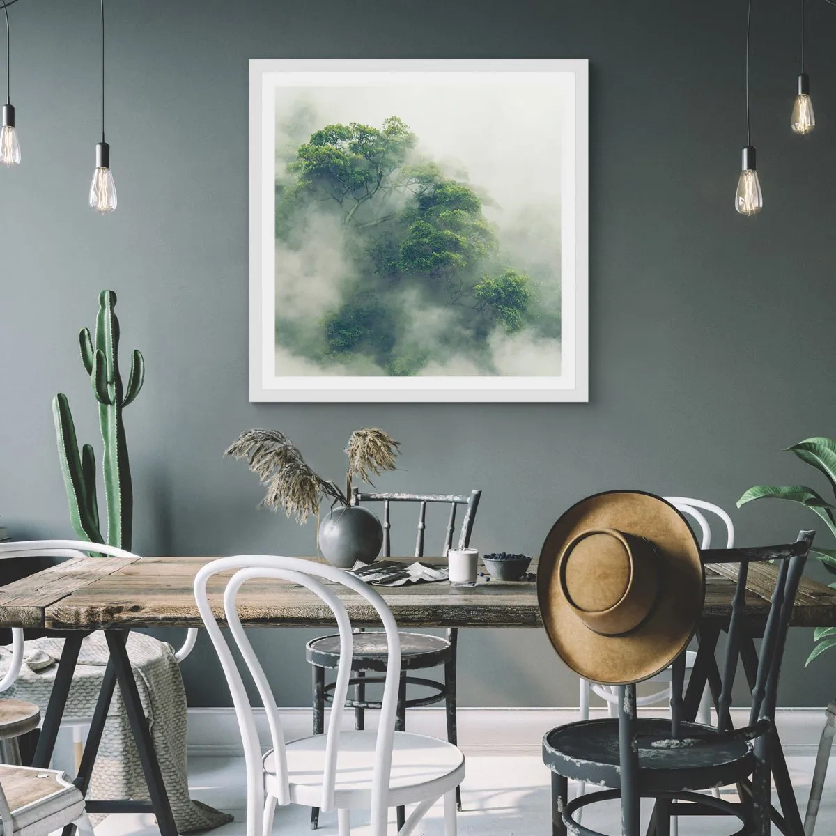 Poszter fekete keretben - Ködbe burkolózva - 40x40 cm