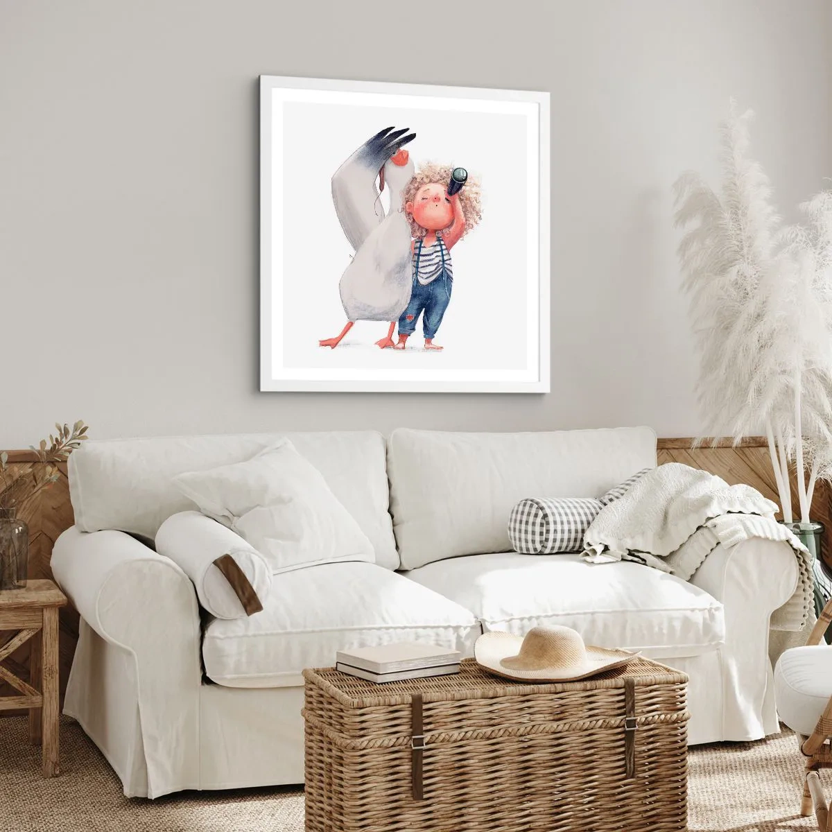 Poszter fekete keretben - Nagy utazási terve - 50x50 cm