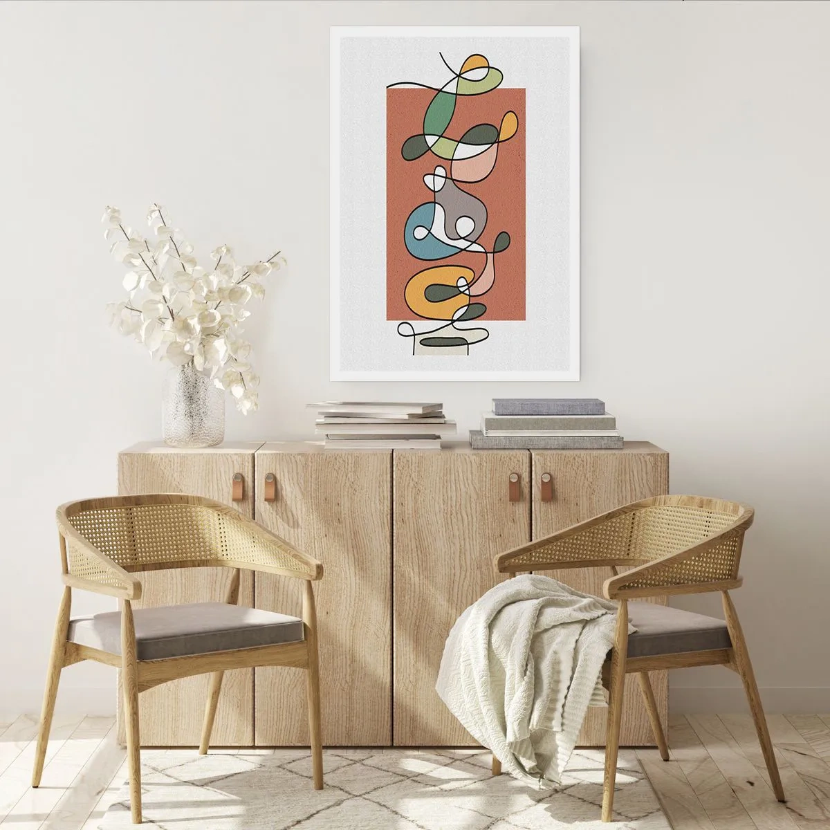 Poszter - Absztrakció: színes kuszaság - 70x100 cm