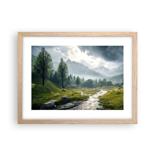 Poszter világos tölgy keretben - Oda és vissza - 40x30 cm