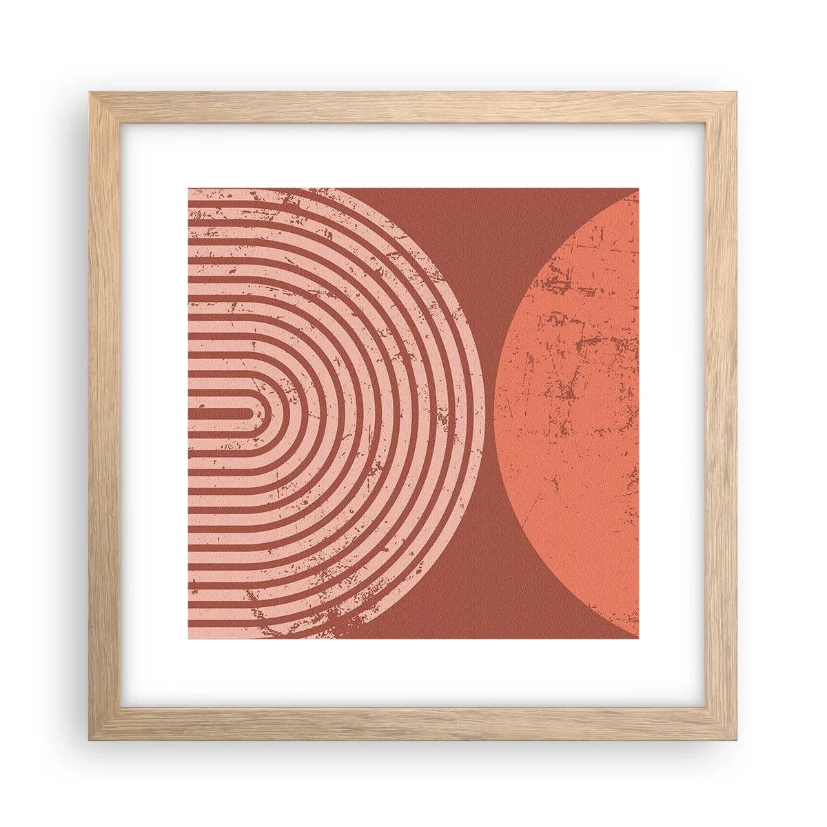 Poszter világos tölgy keretben - Szoros kapcsolat - 30x30 cm