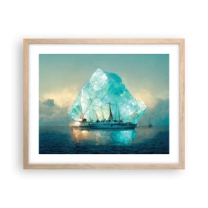 Poszter világos tölgy keretben - Sarkvidéki gyémánt - 50x40 cm