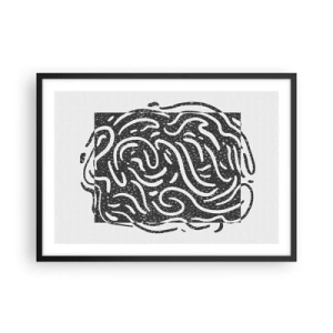 Poszter fehér keretben - Absztrakció: örömtánc - 70x50 cm