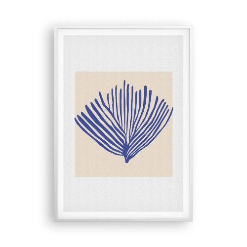 Poszter fekete keretben - Kék legyező - 70x100 cm