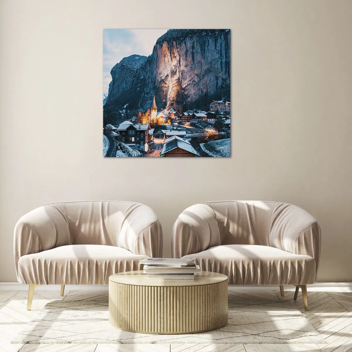 Üveg kép - A tél ragyogó szelleme - 60x60 cm