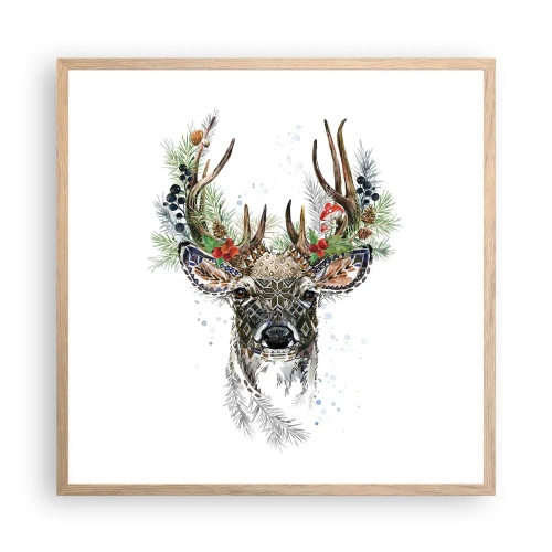 Poszter világos tölgy keretben - Ünnepi köntösben - 60x60 cm