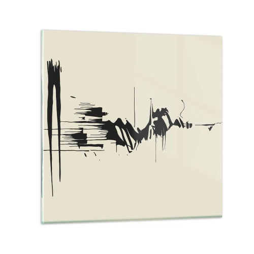 Üveg kép - Sietős absztrakció - 40x40 cm