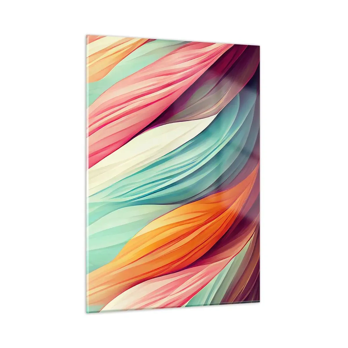 Üveg kép - Szivárványos szövés - 50x70 cm