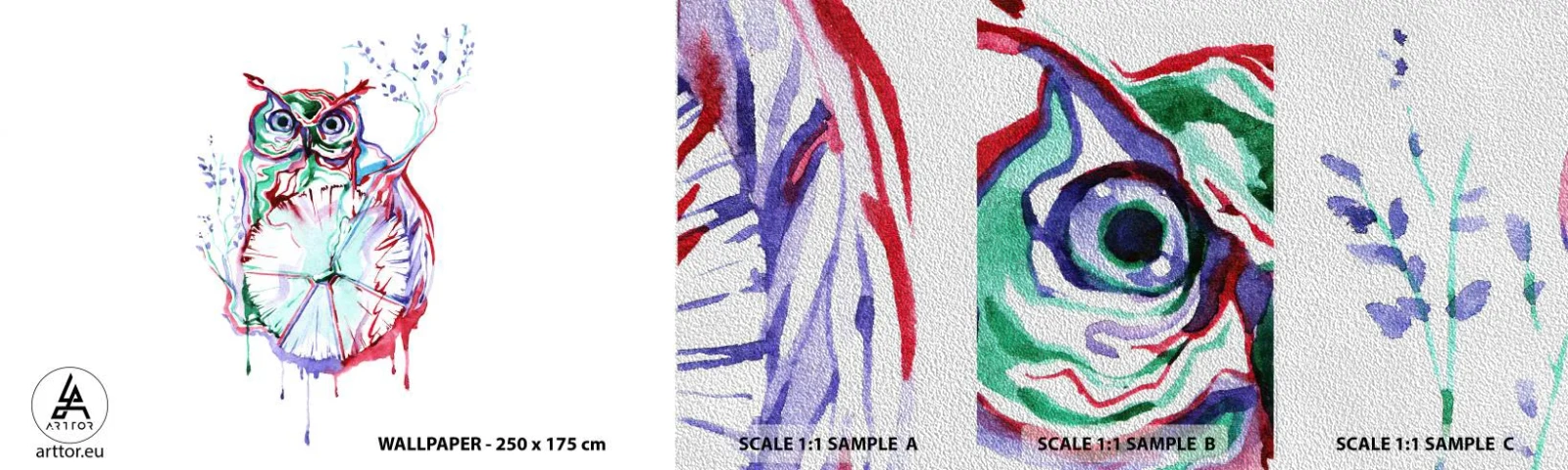 Fotótapéta Minta Premium Sand - Természeténél fogva bölcs - Madár, Bagoly, Gyerekeknek - 100x30 cm