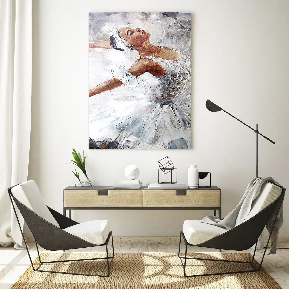 Üveg kép - Finom és könnyű, mint a tüll - 50x70 cm