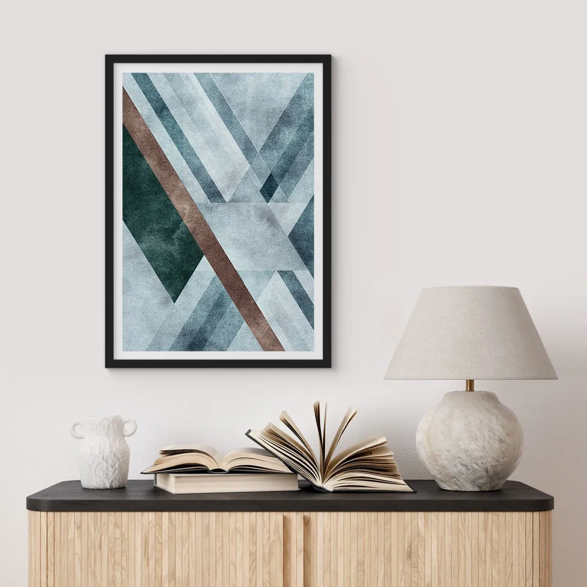Poszter fehér keretben - A geometria kifinomult eleganciája - 61x91 cm