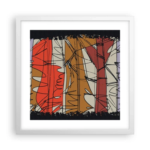 Poszter fekete keretben - Spontán kompozíció - 40x40 cm