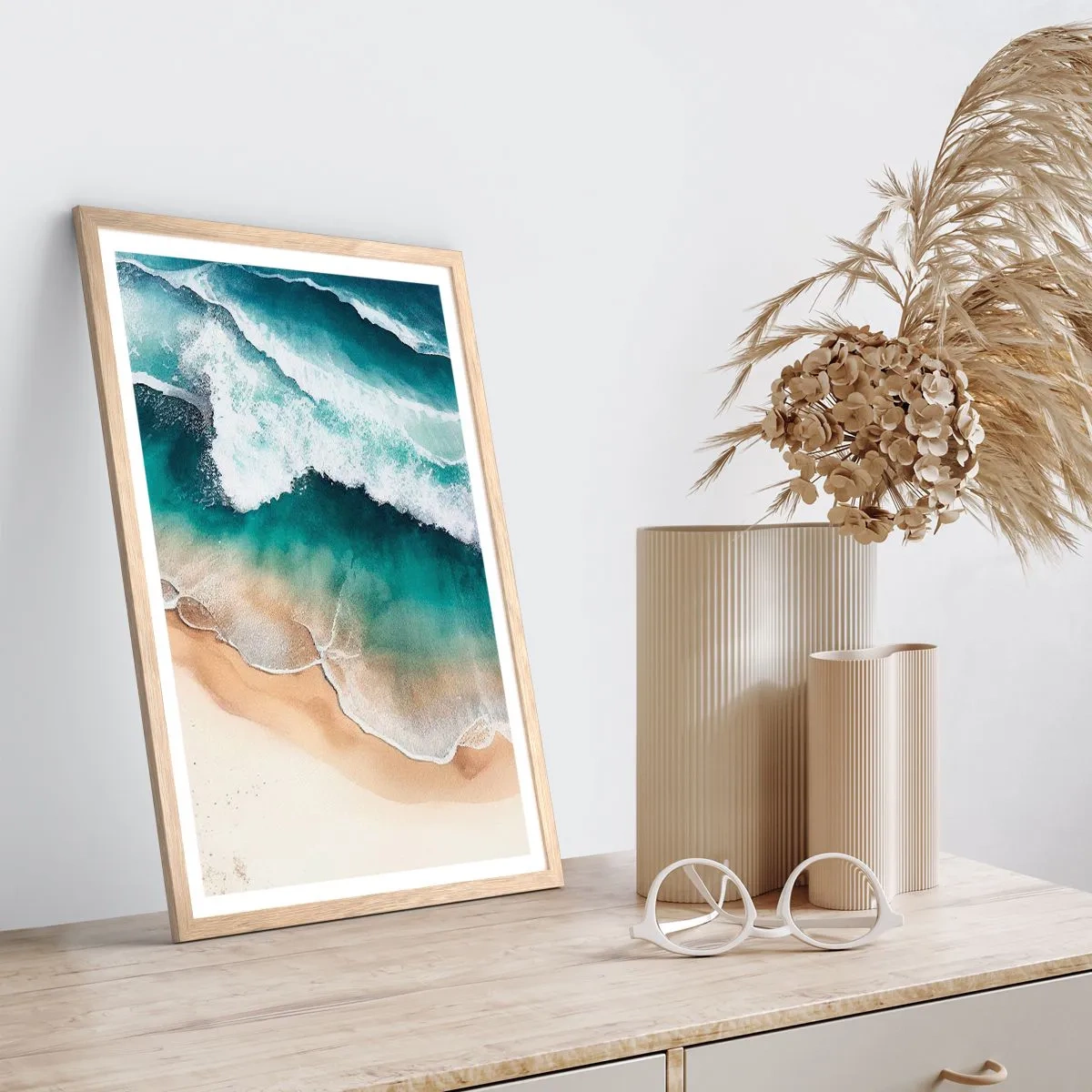 Poszter világos tölgy keretben - Egy örök találkozás - 61x91 cm