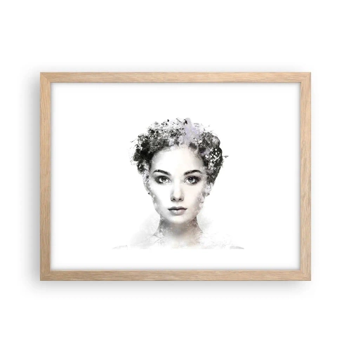 Poszter világos tölgy keretben - Rendkívül stílusos portré - 40x30 cm