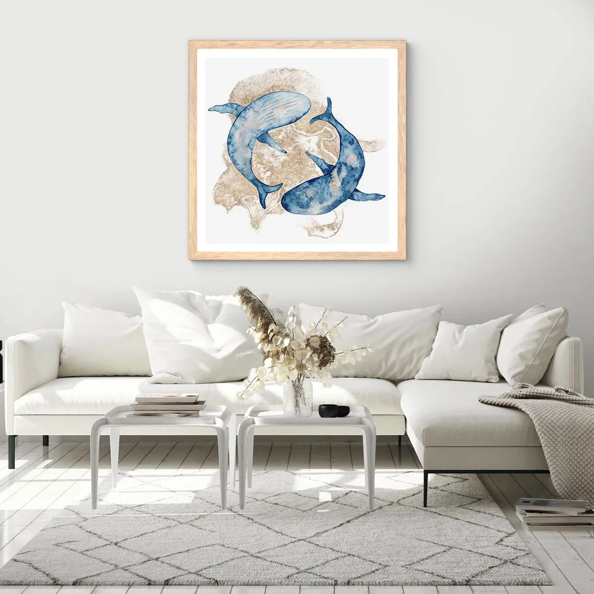 Poszter világos tölgy keretben - Barátság vagy szerelem? - 40x40 cm