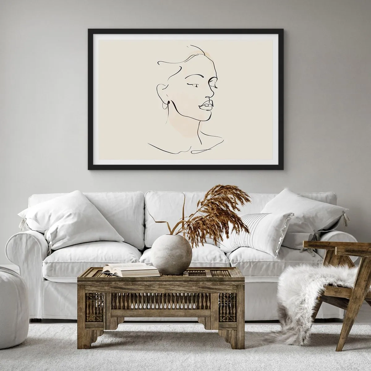 Poszter fehér keretben - Bizonyos vonallal - 70x50 cm