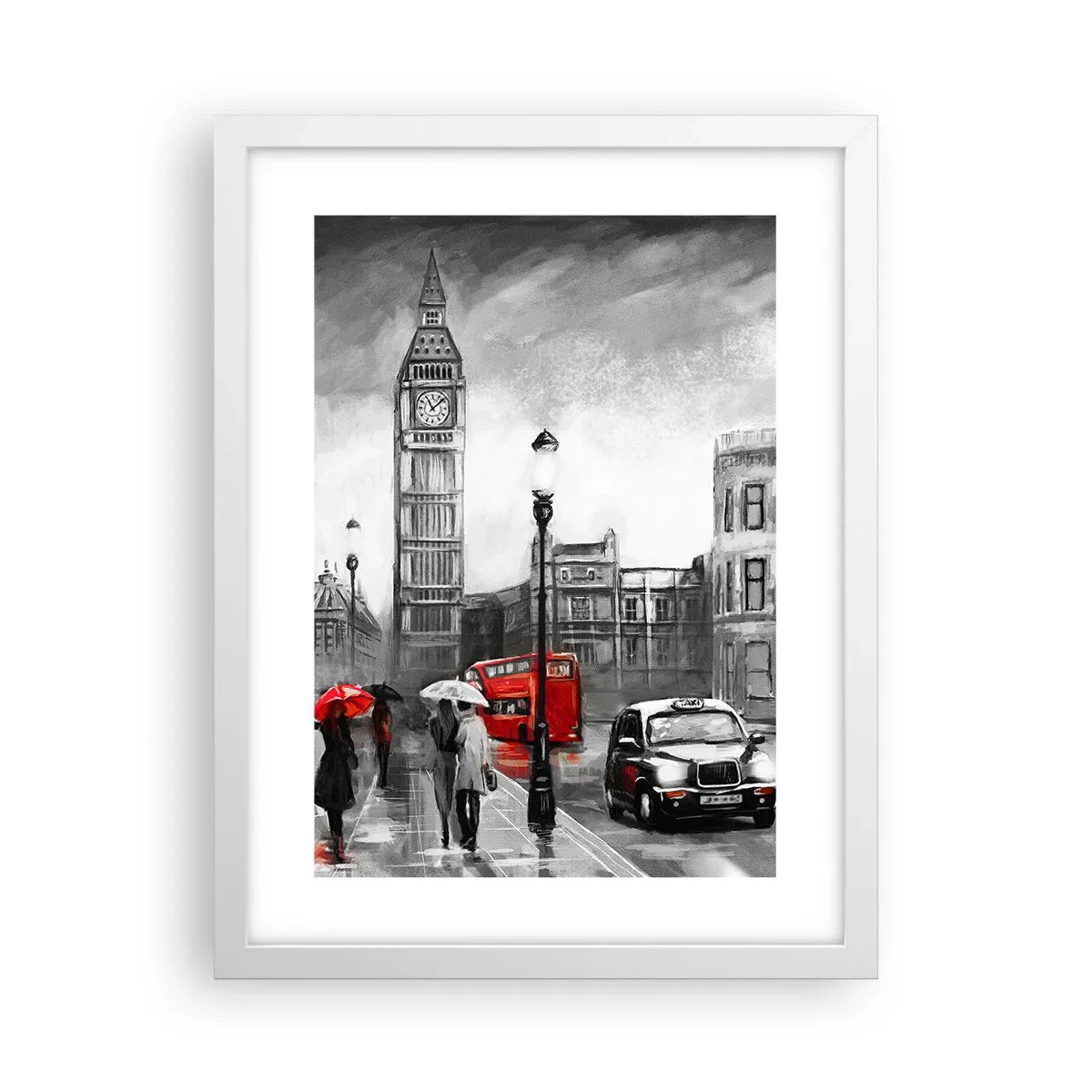 Poszter fekete keretben - Egyáltalán nem szürke város - 30x40 cm