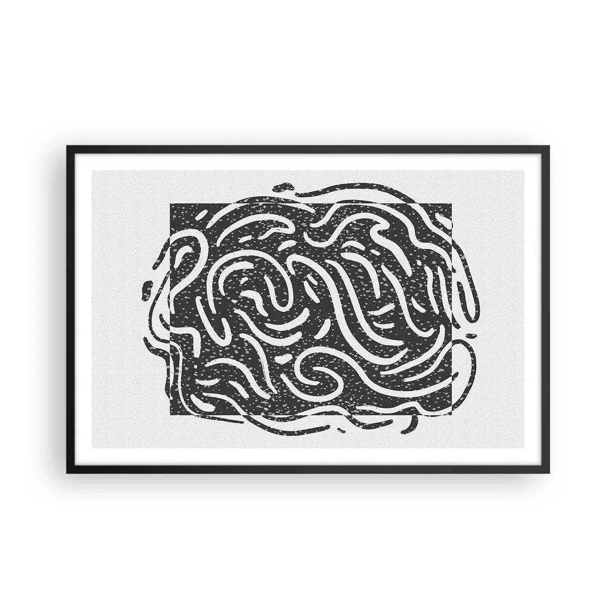 Poszter fehér keretben - Absztrakció: örömtánc - 91x61 cm