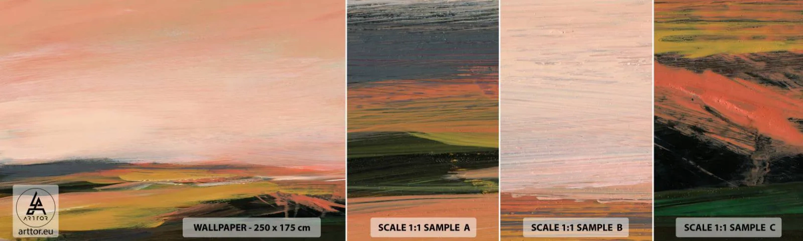 Fotótapéta Minta Öntapadós Deluxe Sticker - Rózsaszínben - Tájkép, Darab, Kilátás - 100x30 cm