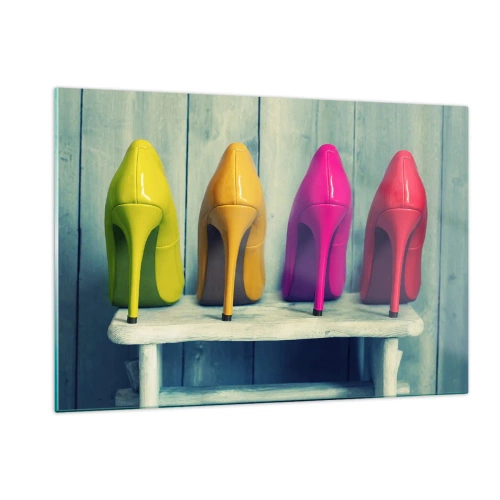 Üveg kép - Séta a szivárványon - 120x80 cm