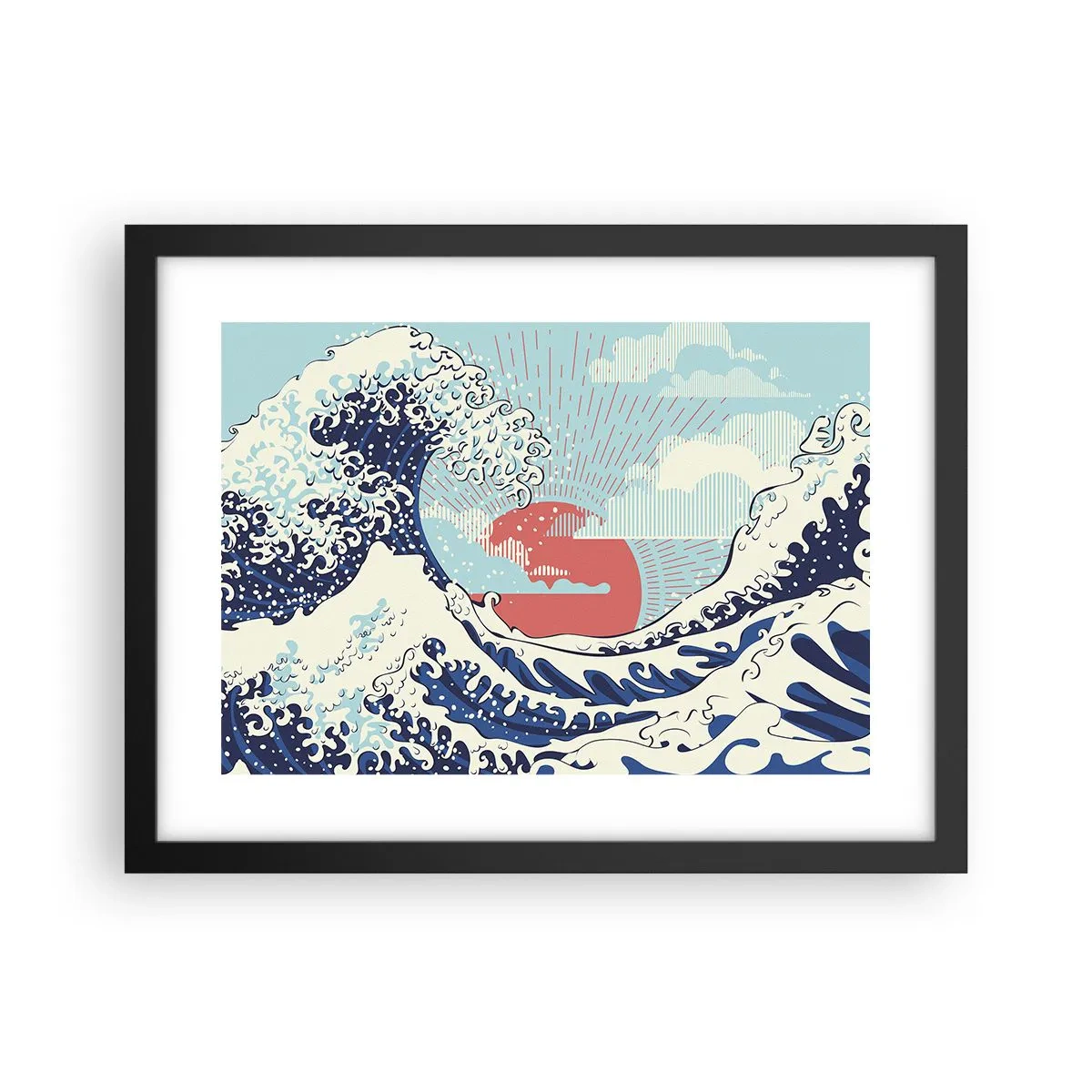Poszter fehér keretben - Japán inspirációból - 40x30 cm