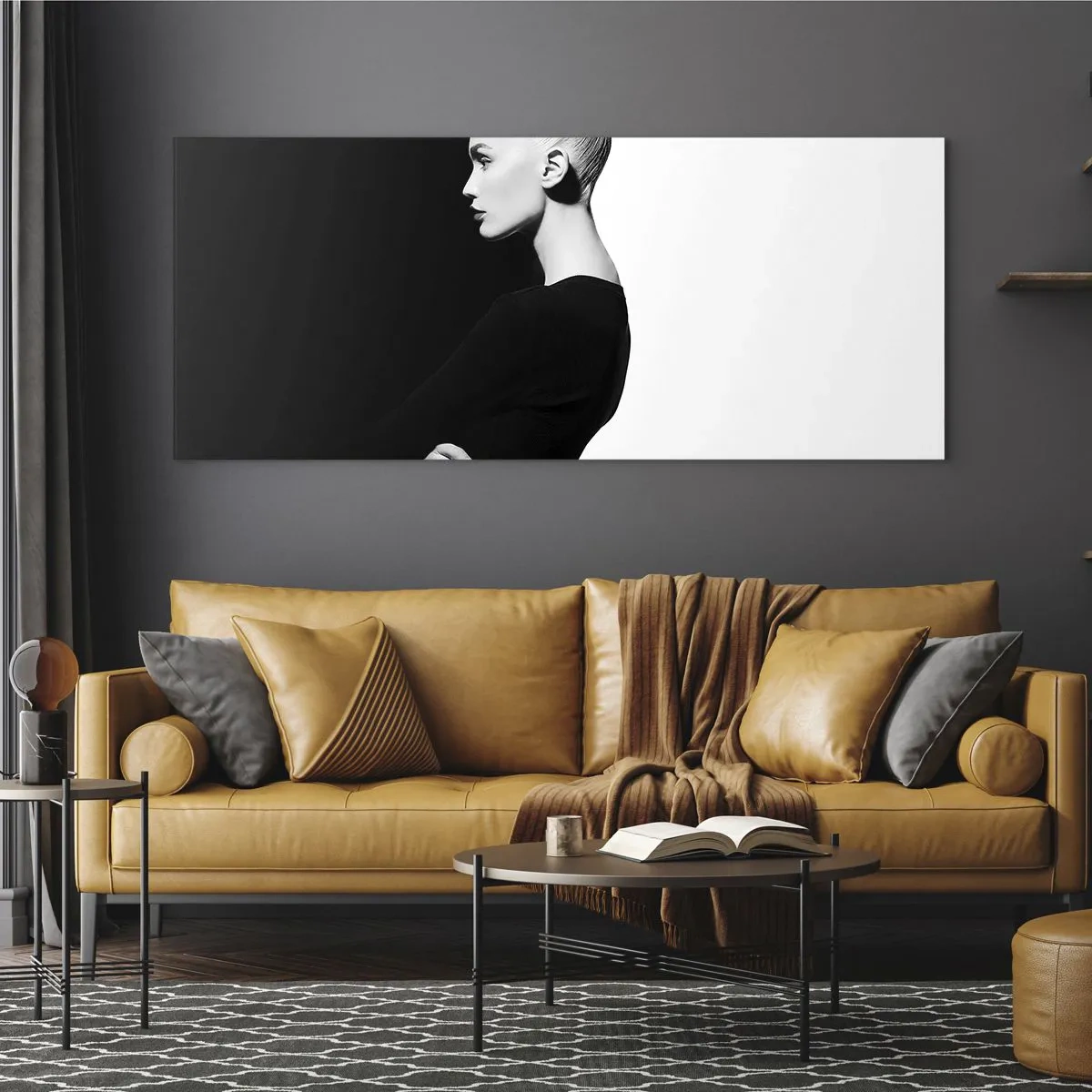 Üveg kép - Egyszerűen egy nő - 100x40 cm