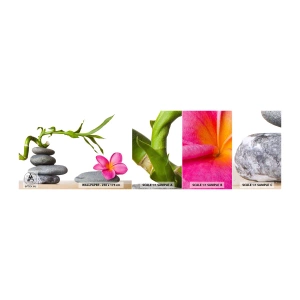 Fotótapéta Minta Öntapadós Deluxe Sticker - Az élet és az időtartam színei - Virág, Kövek, Gyógyfürdő - 100x30 cm