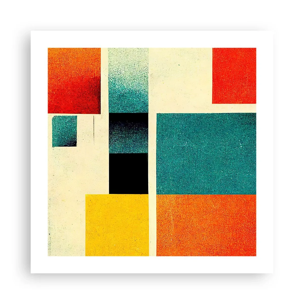 Poszter - Geometrikus absztrakció - jó energia - 50x50 cm