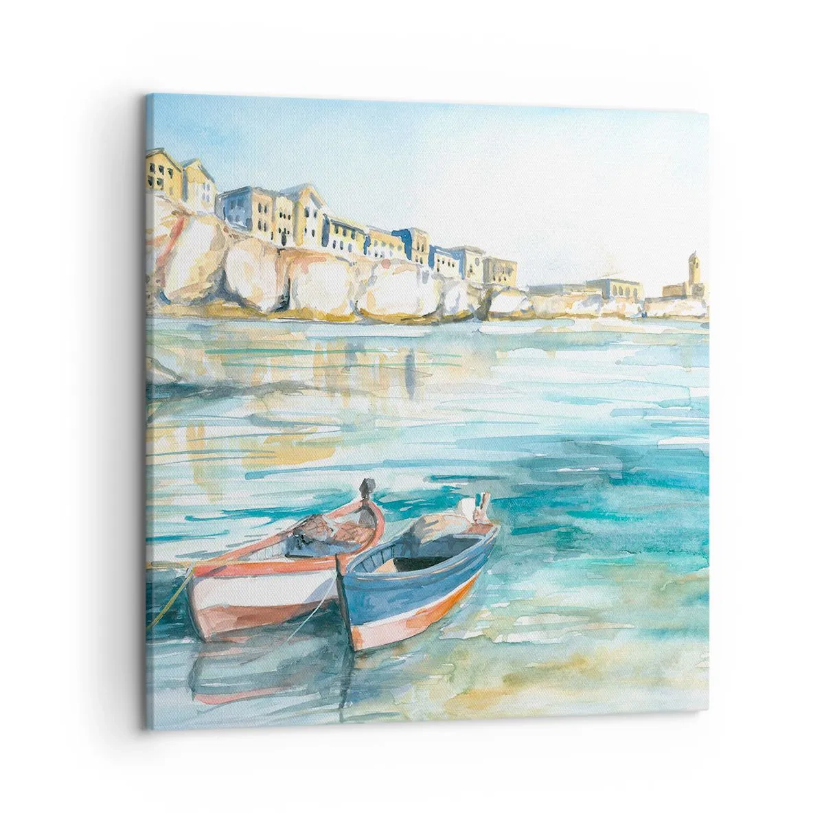 Vászonkép - Tájkép azúrkéken - 50x50 cm