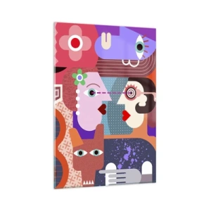 Üveg kép - Szemtől szembe - 80x120 cm