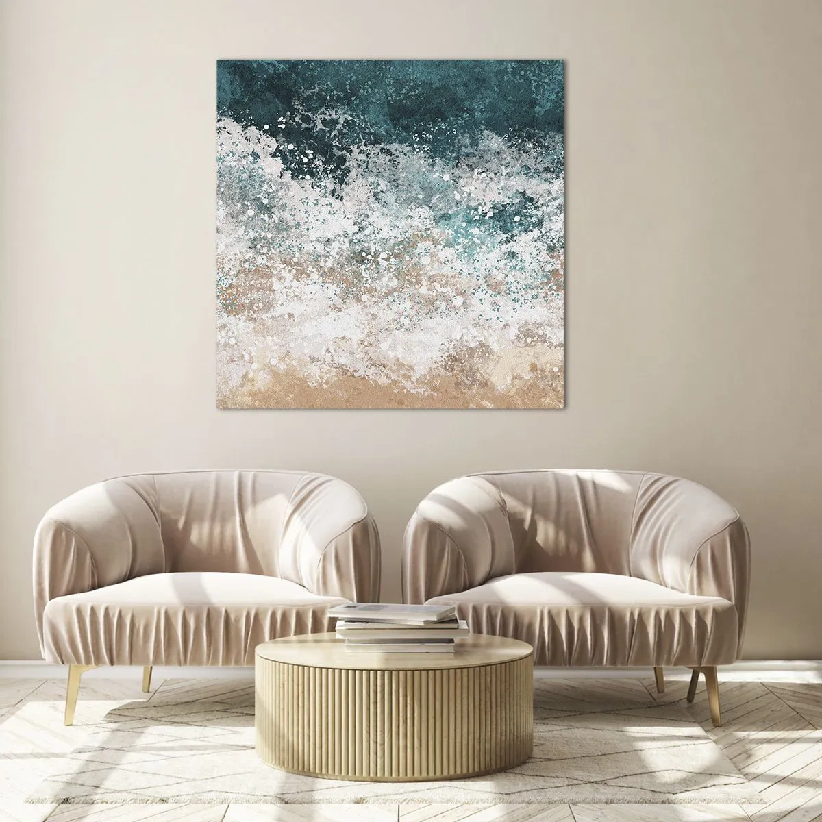 Üveg kép - Tengeri történetek - 50x50 cm