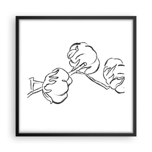 Poszter fehér keretben - Pamut pehely - 50x50 cm