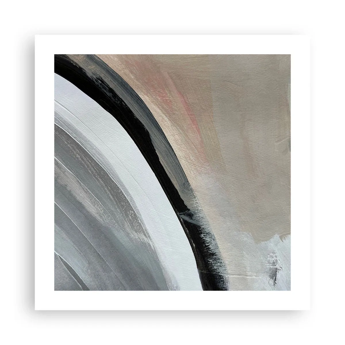 Poszter - Kompozíció: a fekete és szürke íve - 50x50 cm