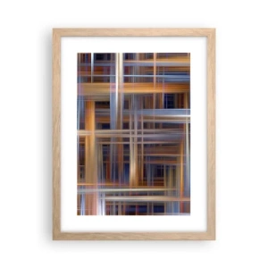 Poszter világos tölgy keretben - Fényből szőtt - 30x40 cm