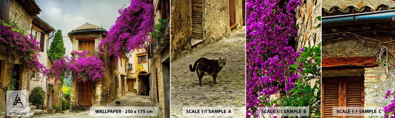 Fotótapéta Minta Standard Eco - Virágtető alatt - Tájkép, Építészet, Város - 100x30 cm