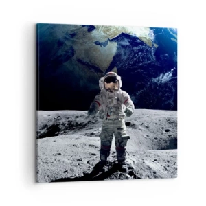 Vászonkép - Üdvözlet a Holdról - 60x60 cm